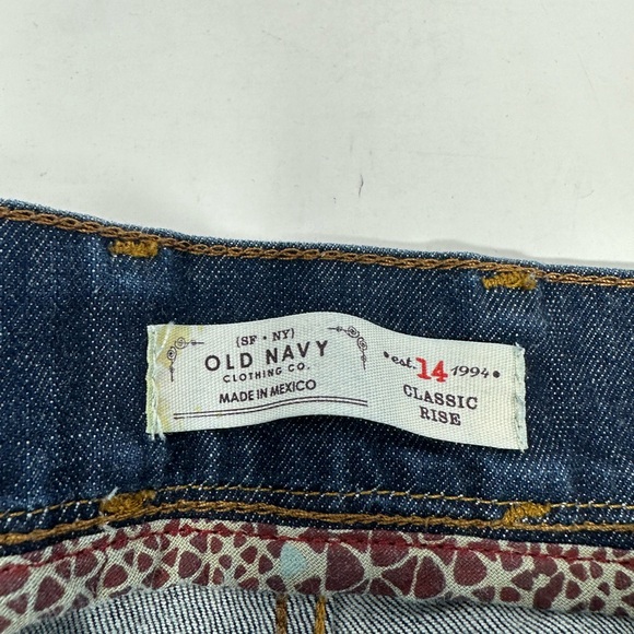 Old Navy Wide Leg Classic Rise Jeans Women's Sz 14 Blue Denim High Rise X3 - Picture 3 of 5